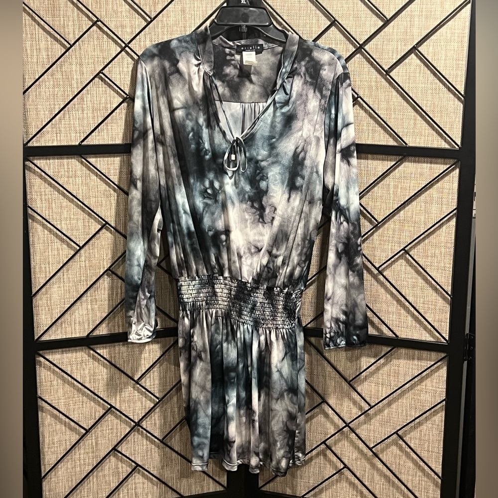 Ariella Monochrome Long Sleeve Dress - L